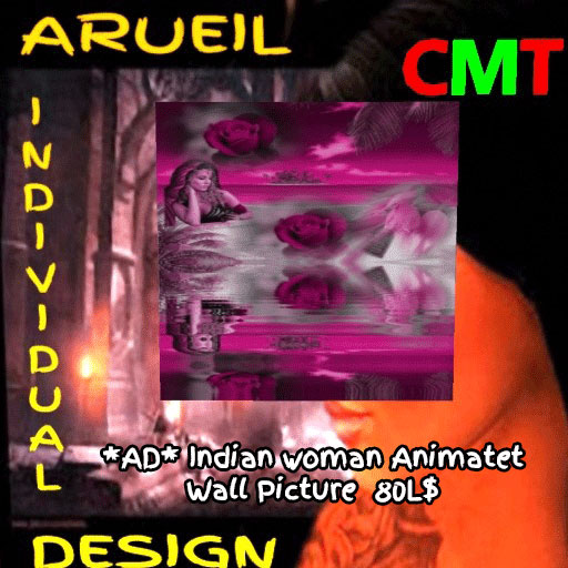 AD-Indian woman Animatet Wall Picture