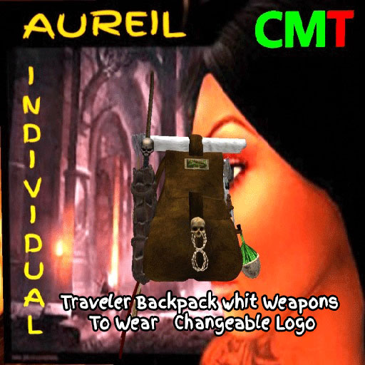 Traveler Backpack whit Weapons To Wear Changeable Logo